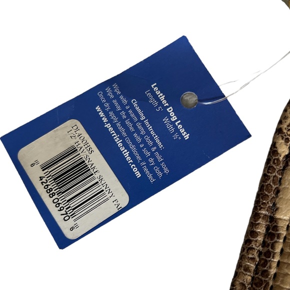 NWT Perri’s Skinny Padded Leather Dog Leash For Small Dogs - Picture 4 of 6